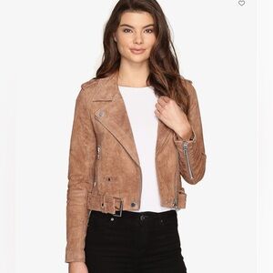 BlankNYC Tan Suede Moto Jacket